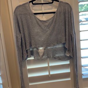 Abercrombie and Fitch crop too long sleeve